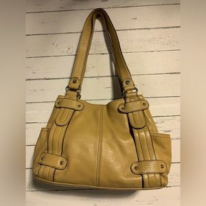 Tignanello Leather Shoulder Purse - Multi-Pocket Bag - Stylish and Functional